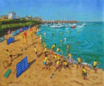 Schulausflug, New Quay, Wales, 2013 von Andrew Macara